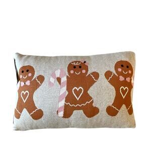 Cupcakes & Cashmere Gingerbread Pillow 16x24 Festive Christmas Holiday Decor New